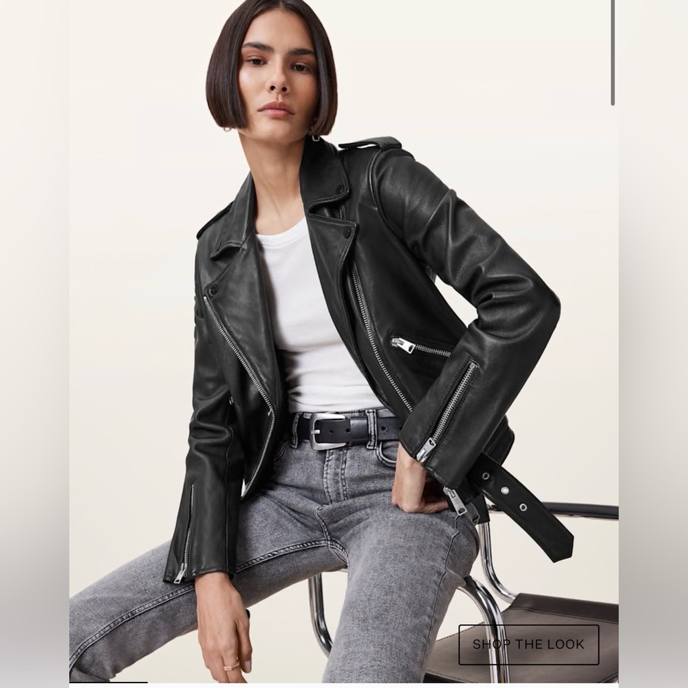 All Saints leather jacket size 0